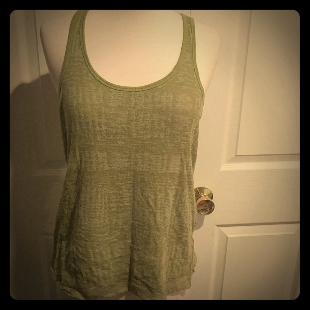 Green marbled racerback tank